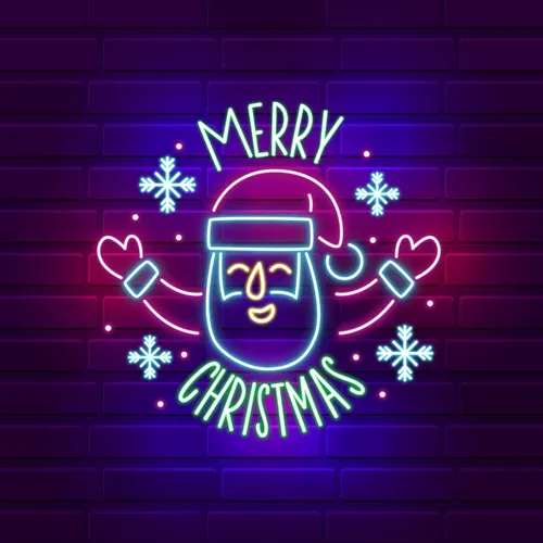 Santa Welcoming on Christmas Eve Neon Sign - Custom Patch Factory