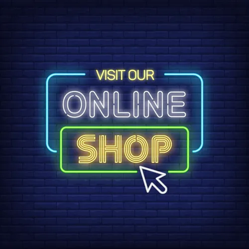 Online Shop Neon Sign - Custom Patch Factory