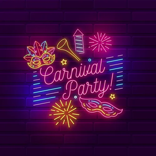 Carnival Party Neon Sign - Custom Patch Factory