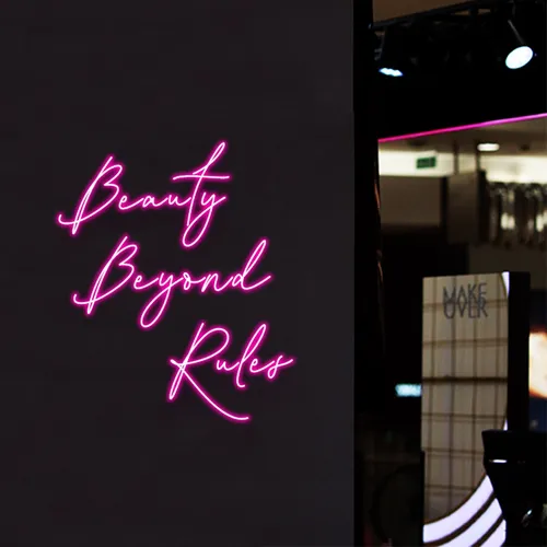 Beauty Beyond Rules Neon Sign - Custom Patch Factory