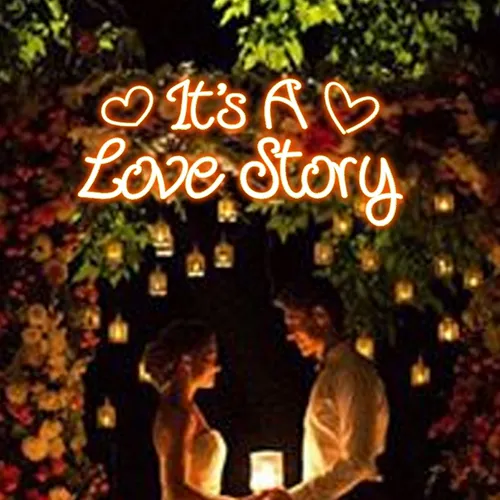 It's A Love Story Neon Sign - Custom Patch Factory