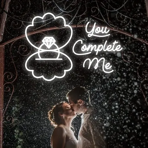 You Complete Me Neon Sign - Custom Patch Factory