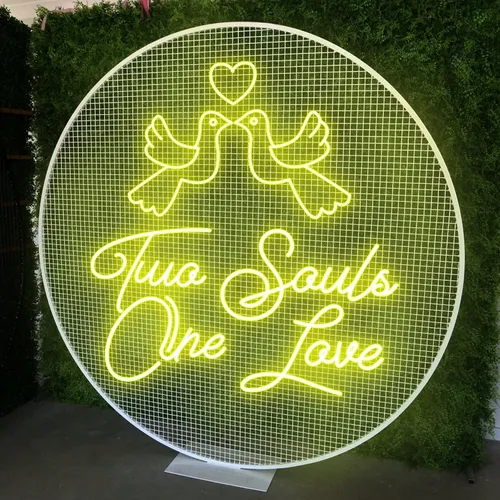 Two Souls One Love Neon Sign - Custom Patch Factory