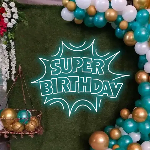 Super Birthday Neon Sign - Custom Patch Factory