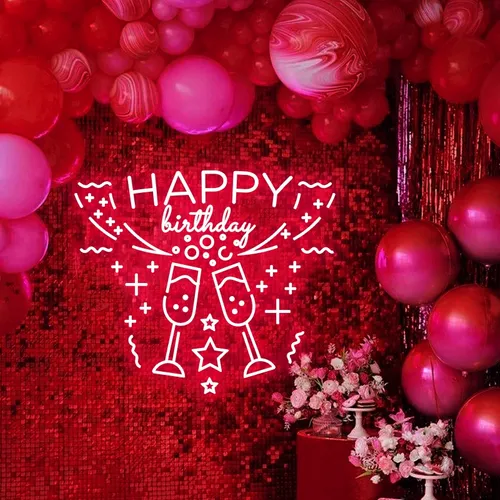 Birthday Cocktail Party Neon Sign - Custom Patch Factory