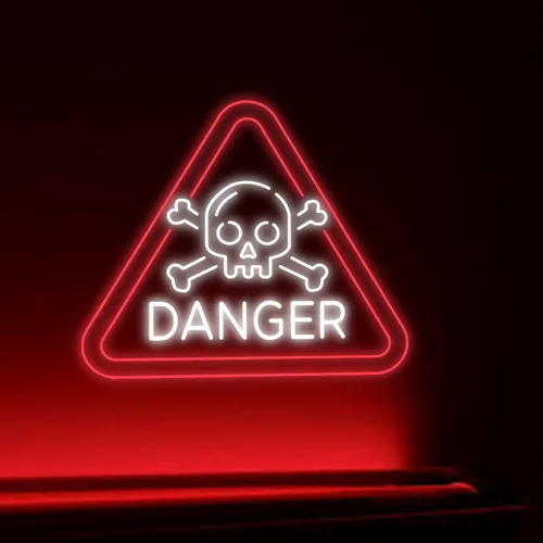 Danger Neon Sign - Custom Patch Factory