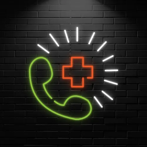 Emergency Call Neon Sign - Custom Patch Factory