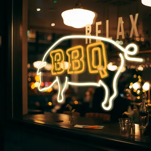 BBQ Neon Sign - Custom Patch Factory