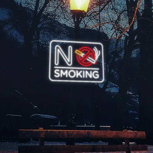 No Smoking Neon Sign - Custom Patch Factory