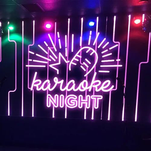 Karaoke Night Neon Sign - Custom Patch Factory