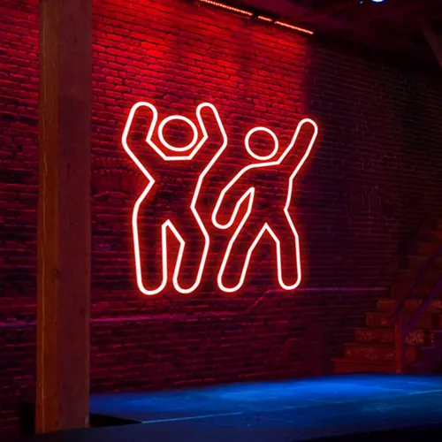 Dancing People Neon Sign - Custom Patch Factory