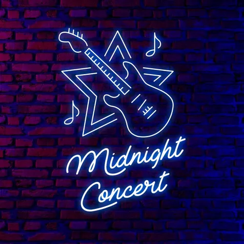 Midnight Concert Neon Sign - Custom Patch Factory