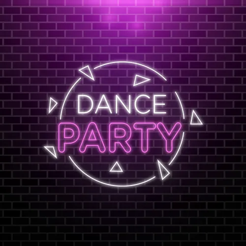 Dance Party Neon Sign - Custom Patch Factory