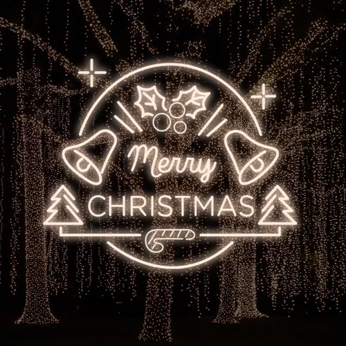 Merry Christmas Bell and Tree Neon Sign - Custom Patch Factory