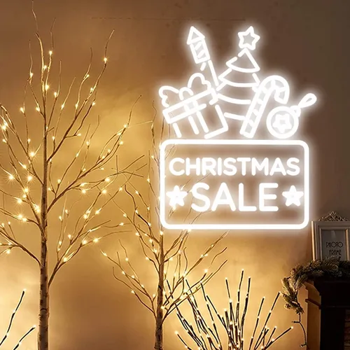 Christmas Sale Neon Sign - Custom Patch Factory