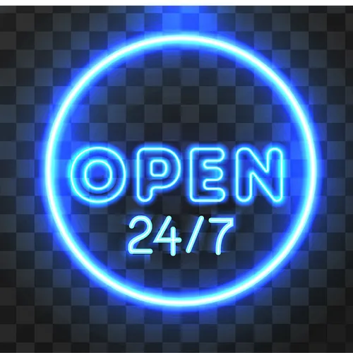 Open Neon Sign - Custom Patch Factory