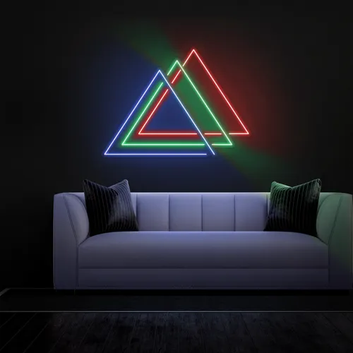 Triangles Neon Sign - Custom Patch Factory