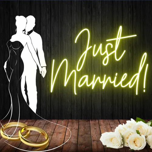 Just Married! Neon Sign - Custom Patch Factory