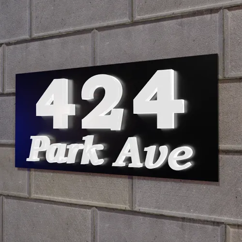 Push-Thru Lightbox House Number - Custom Patch Factory