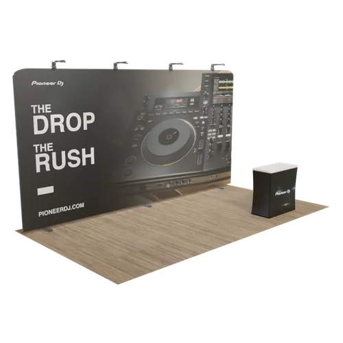 Custom Zip Up Trade Show Display 20' x 10' - Custom Patch Factory