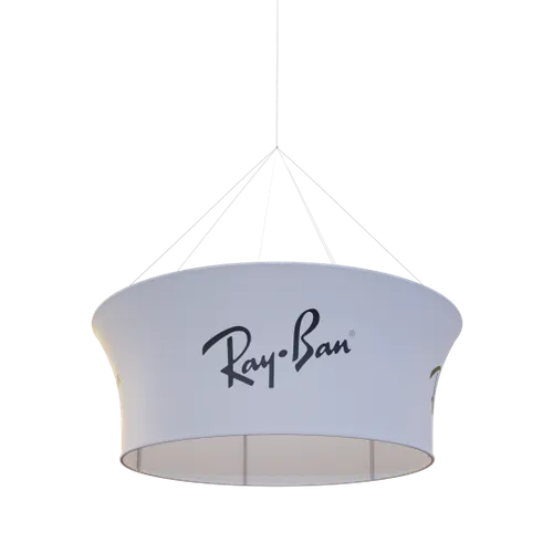 Custom Tapered Circle Personalized Trade Show Hanging Signs - Custom Patch Factory