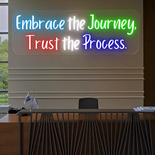 Embrace The Journey Neon Sign - Custom Patch Factory