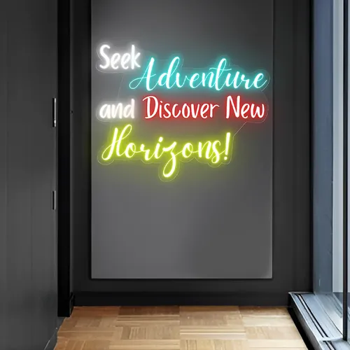 Seek Adventure Neon Sign - Custom Patch Factory