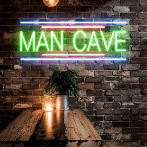 Man Cave Neon Sign - Custom Patch Factory