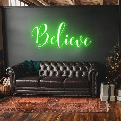 Believe Neon Sign - Custom Patch Factory
