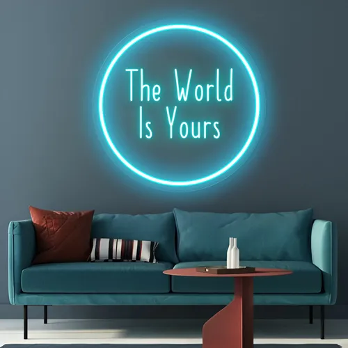 The World Is Yours LED Neon Sign - Custom Patch Factory