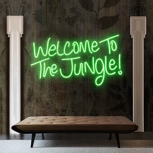 Welcome To The Jungle LED Neon Sign - Custom Patch Factory