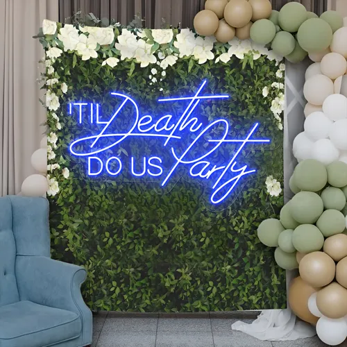 Til Death Do Us Party Neon Sign - Custom Patch Factory