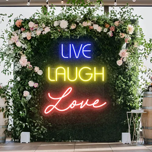 Live Laugh Love Neon Sign - Custom Patch Factory