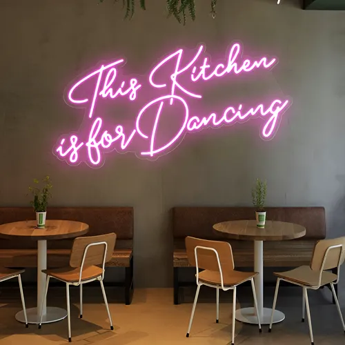 This Kitchen is for Dancing Neon Sign - Custom Patch Factory