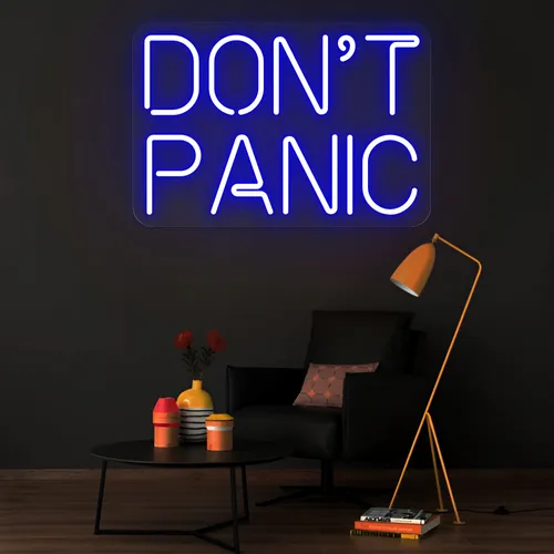 Don't Panic Neon Sign - Custom Patch Factory