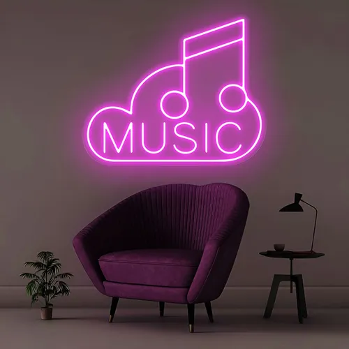Music Neon Sign - Custom Patch Factory
