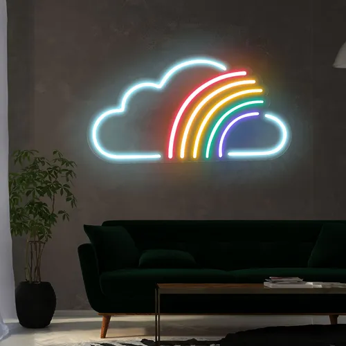 Rainbow Neon Sign - Custom Patch Factory