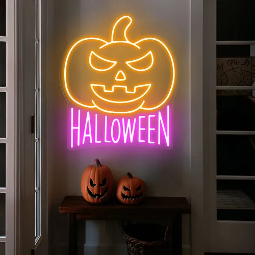 Halloween Neon Sign - Custom Patch Factory