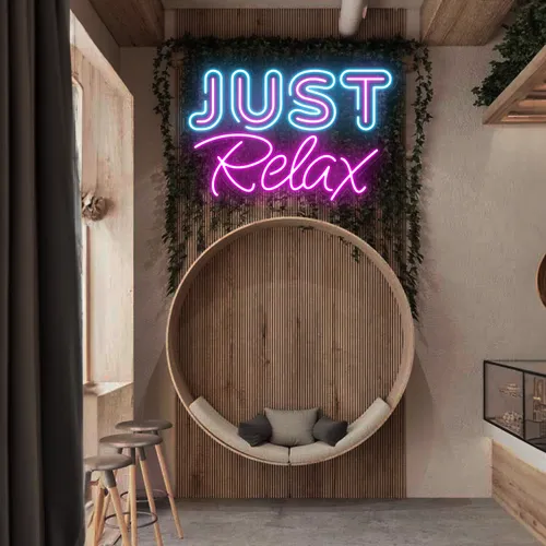 Just Relax Neon Signs - Custom Patch Factory