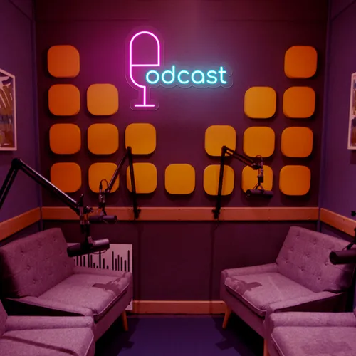 Cool Podcast Neon Sign - Custom Patch Factory