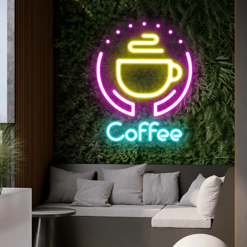 Captivating Coffee Neon Sign - Custom Patch Factory