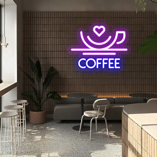 Charm with Love Coffee Neon Sign - Custom Patch Factory