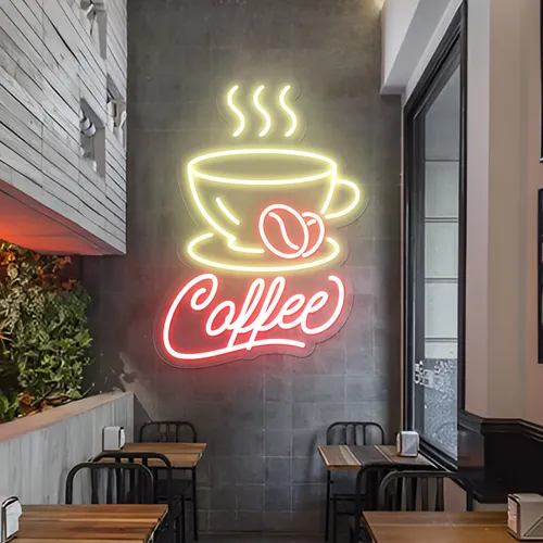 Classy Gleam Coffee Neon Sign - Custom Patch Factory