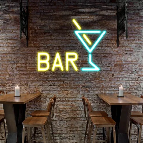 Martini Bar Neon Sign - Custom Patch Factory