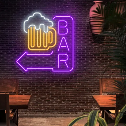 Beer Jug Bar Neon Sign - Custom Patch Factory