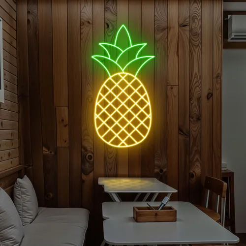 Neon Pineapple Light - Custom Patch Factory