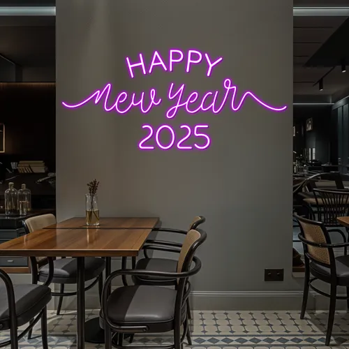 Happy New Year 2024 Neon Sign - Custom Patch Factory