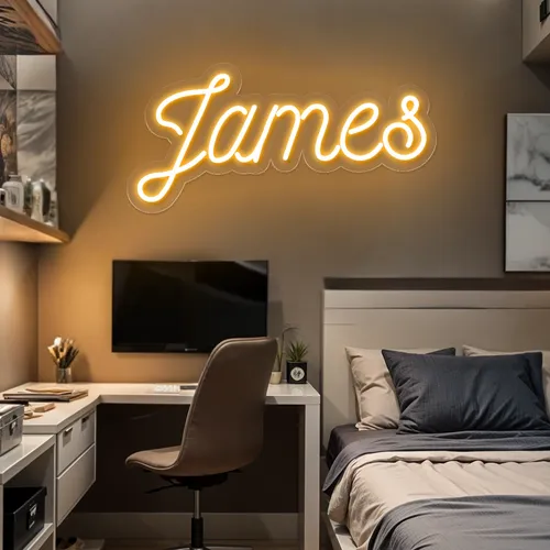 James Neon Sign - Custom Patch Factory