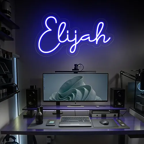 Elijah Neon Sign - Custom Patch Factory