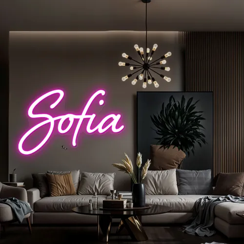 Sofia Name Neon Sign - Custom Patch Factory